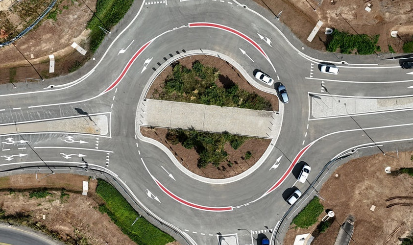 Zakonczono odbiory techniczne pierwszego ronda na DK5 w Dobromierzu